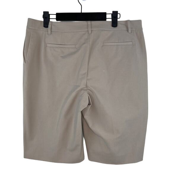 Lafayette 148 Italian Fabric Khaki Chino Bermuda Shorts 8 Quiet Luxury Old Money - Picture 2 of 7